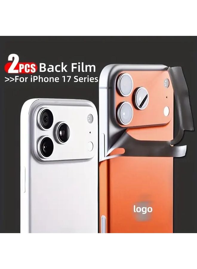 2Pcs Dark Night Green Frosted Back Protective Film For IPhone 17 Pro - Image 1
